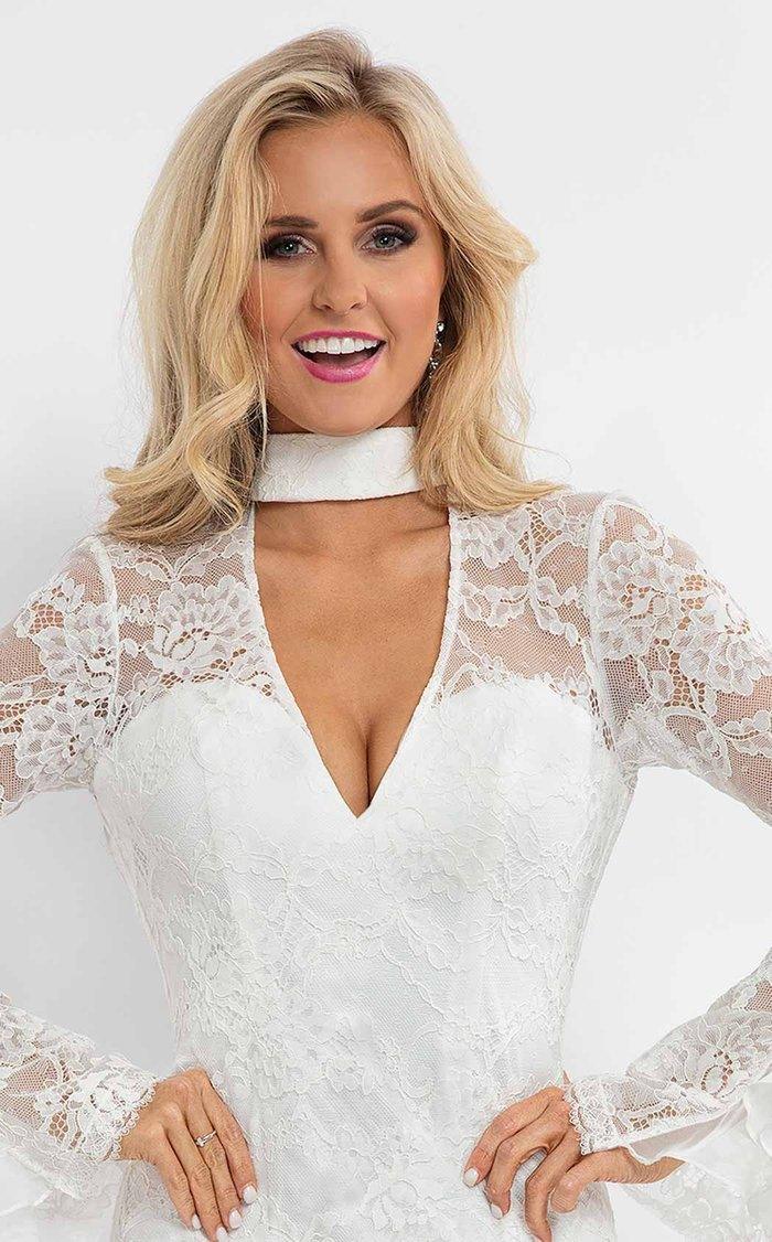 Rachel Allan Short Homecoming Lace Dress L1193 - The Dress Outlet