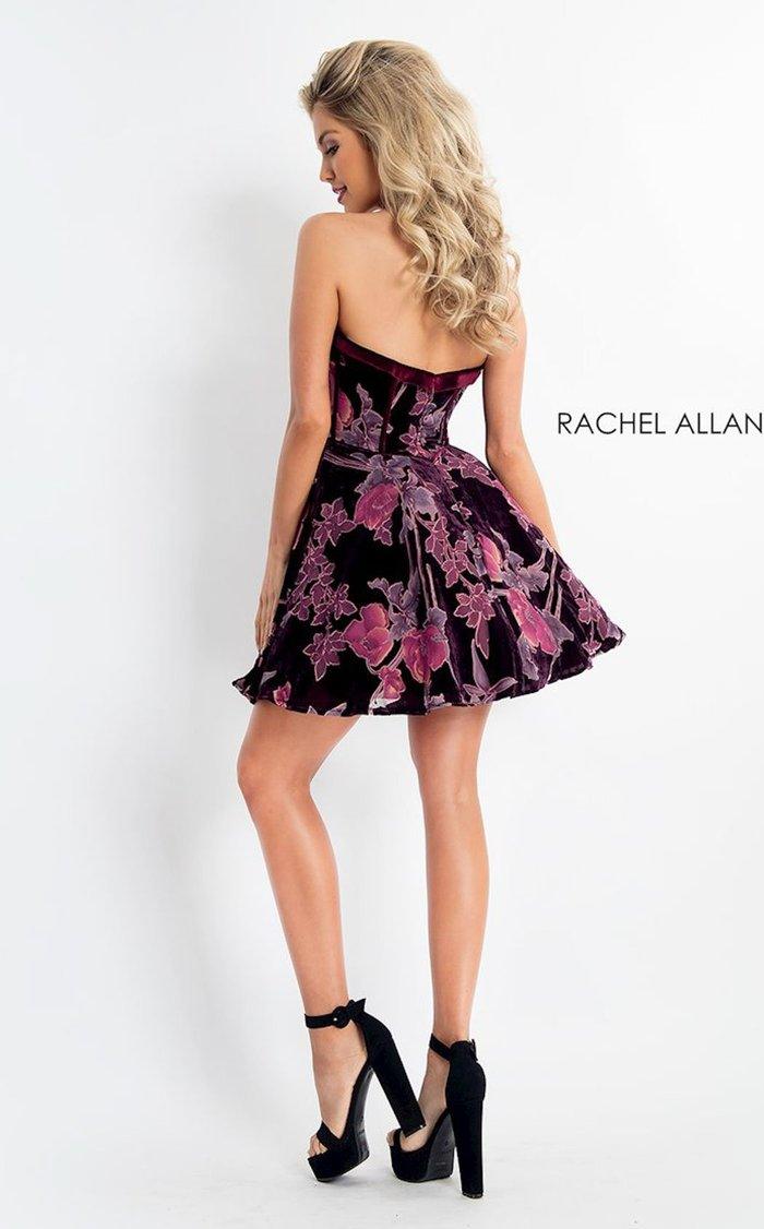 Rachel Allan Short Velvet Homecoming Dress 4616 - The Dress Outlet