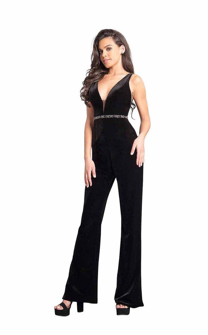 Rachel Allan Sleeveless Formal Jacket Jumpsuit 8353 - The Dress Outlet
