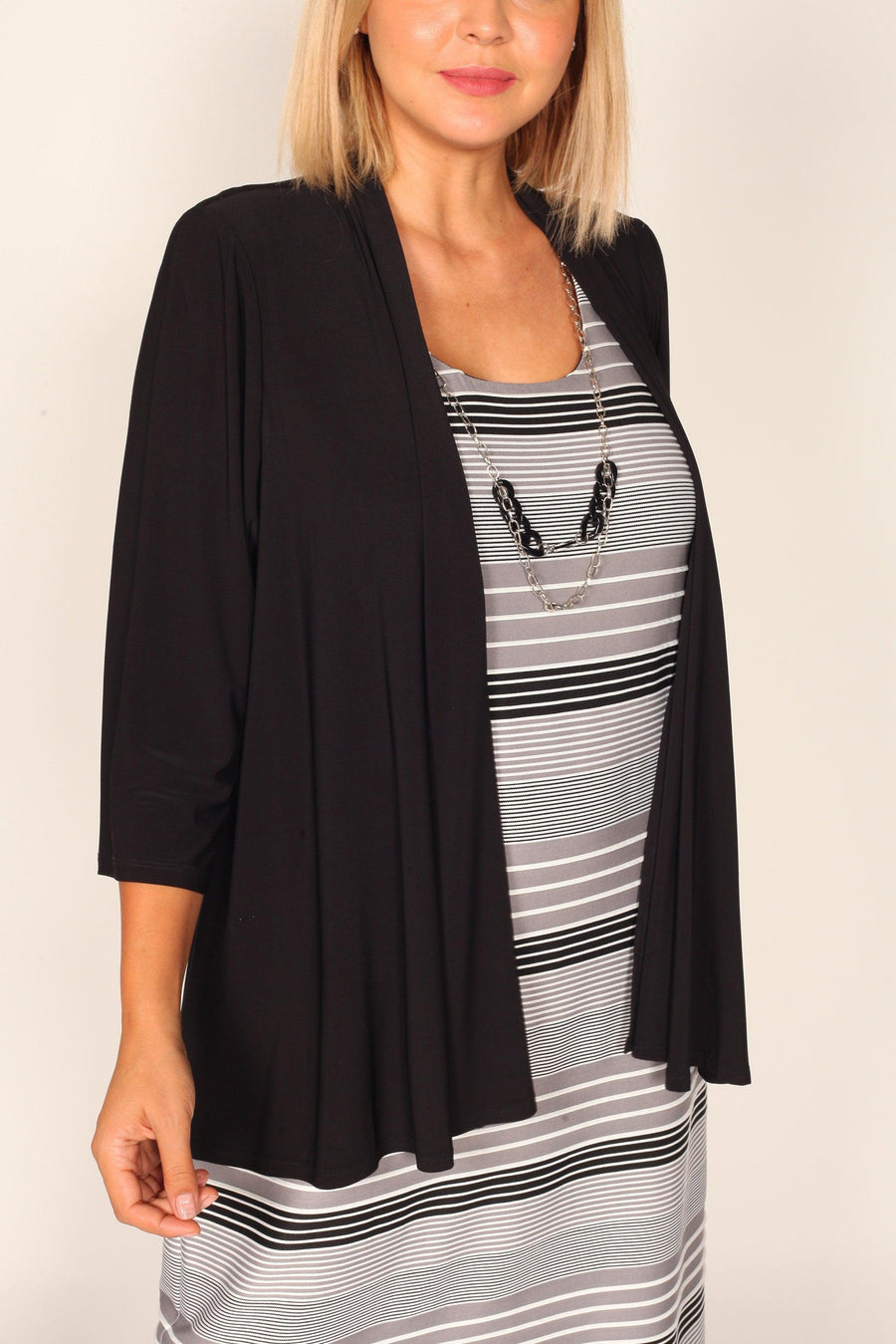 R&M Richards Plus Size Short Dress Black 1190W - The Dress Outlet