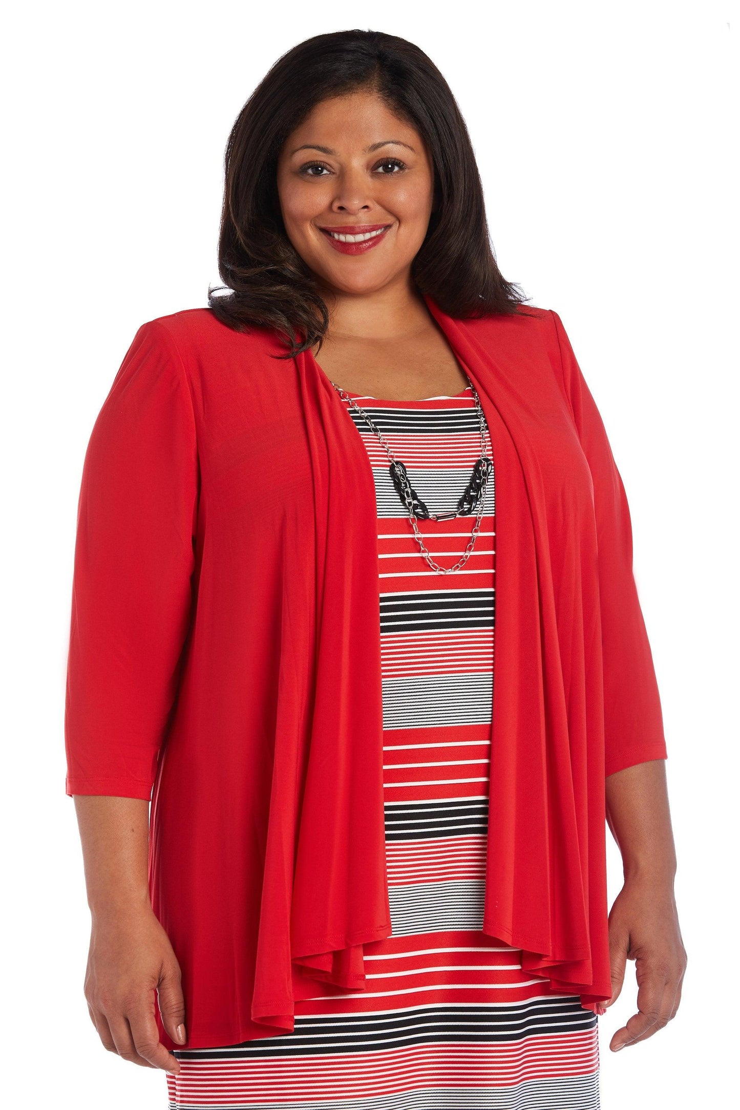 R&M Richards Plus Size Short Dress Black 1190W - The Dress Outlet