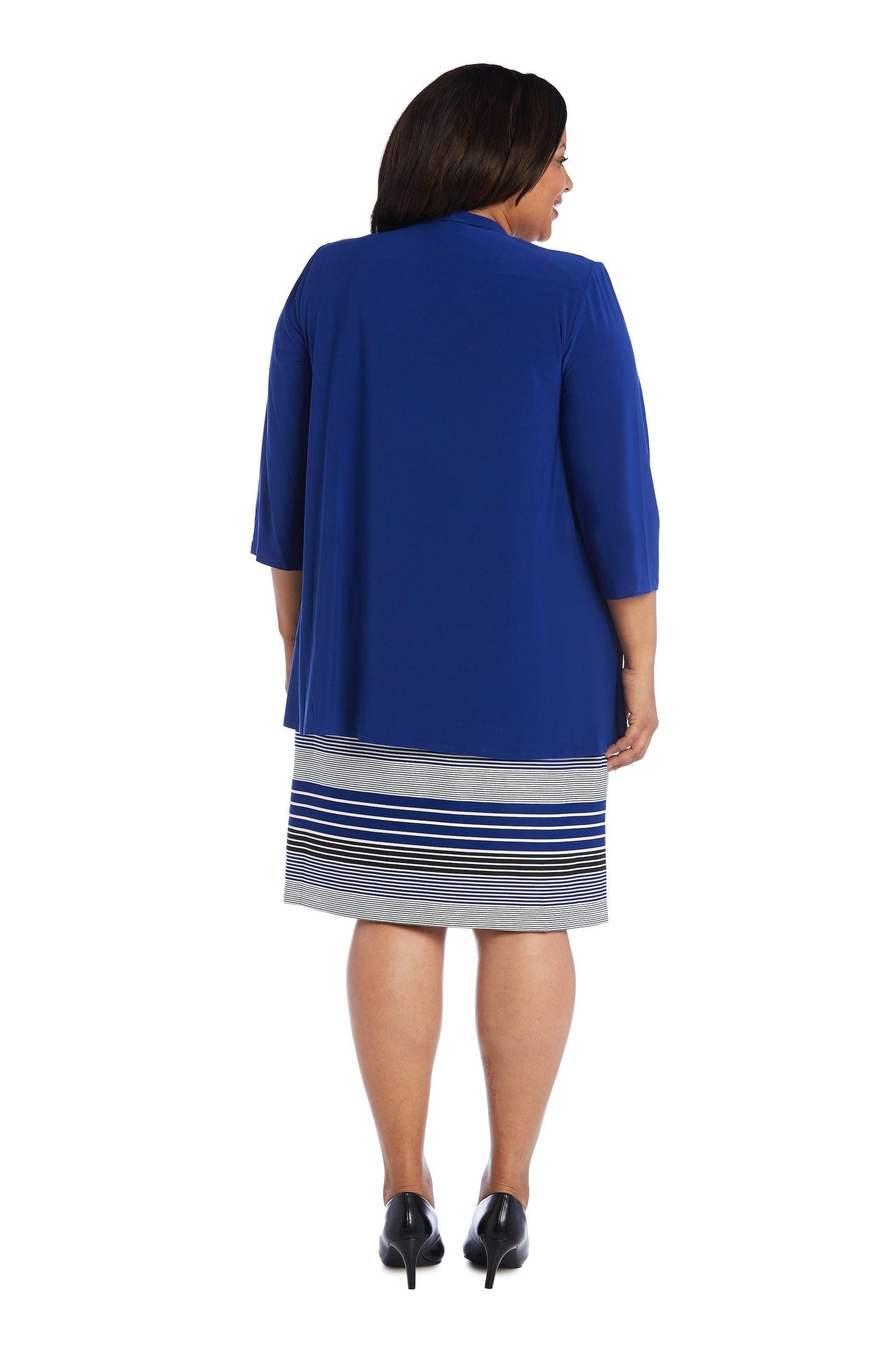 R&M Richards Plus Size Short Dress Black 1190W - The Dress Outlet