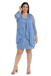 R&M Richards  Short Lace Mother of the Bride Dress Periwinkle