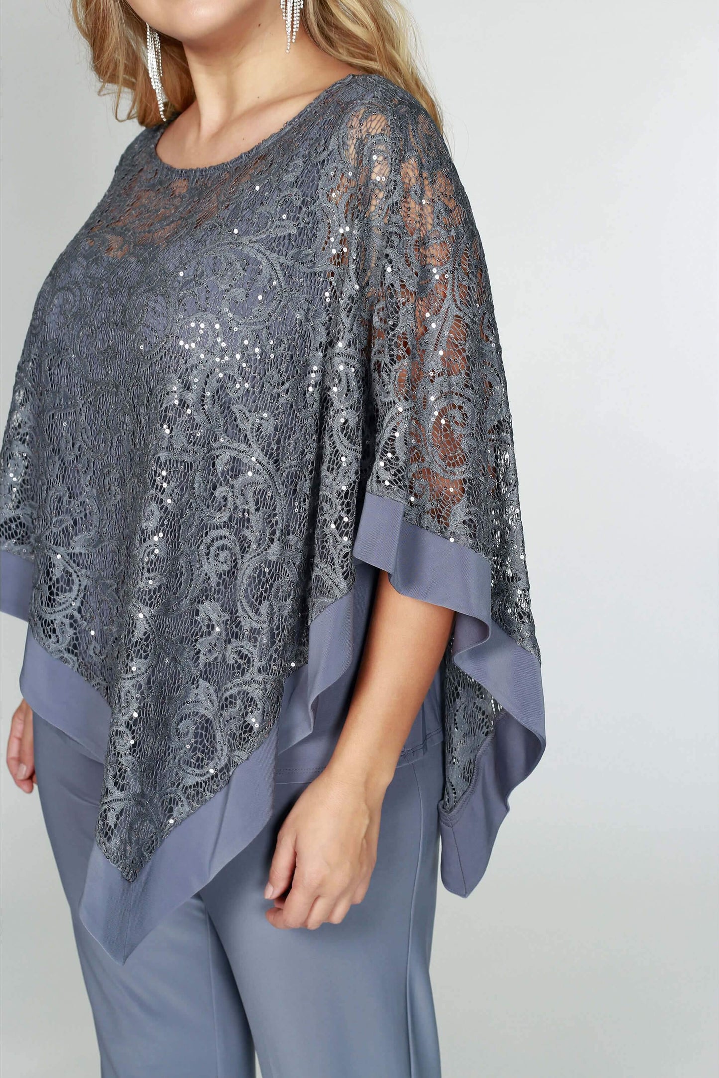 R&M Richards Plus Size Formal Cape Pant Suits - The Dress Outlet R&M Richards