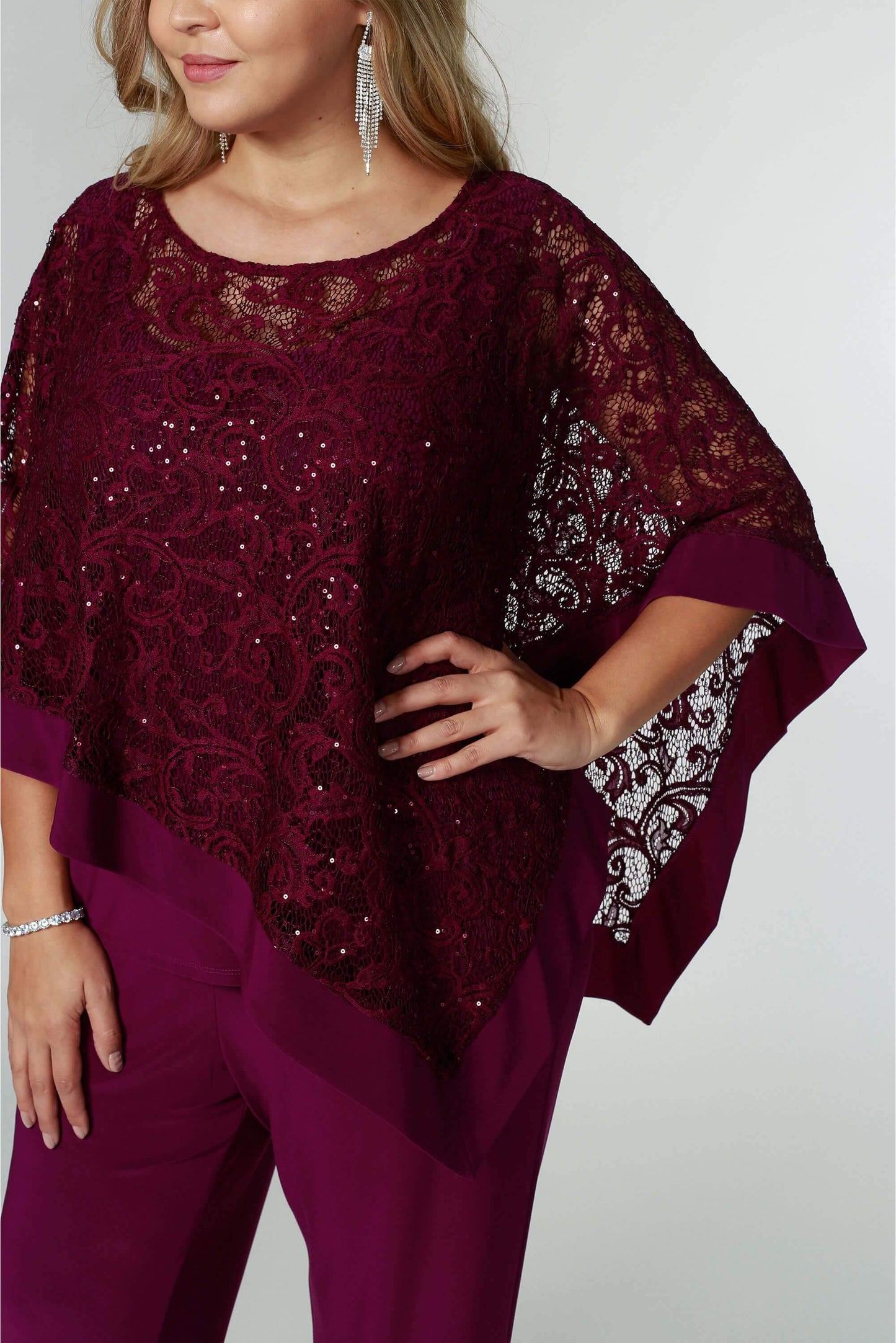 R&M Richards Plus Size Formal Cape Pant Suits - The Dress Outlet R&M Richards