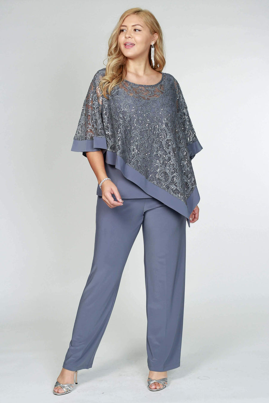 R&M Richards Plus Size Formal Cape Pant Suits - The Dress Outlet R&M Richards