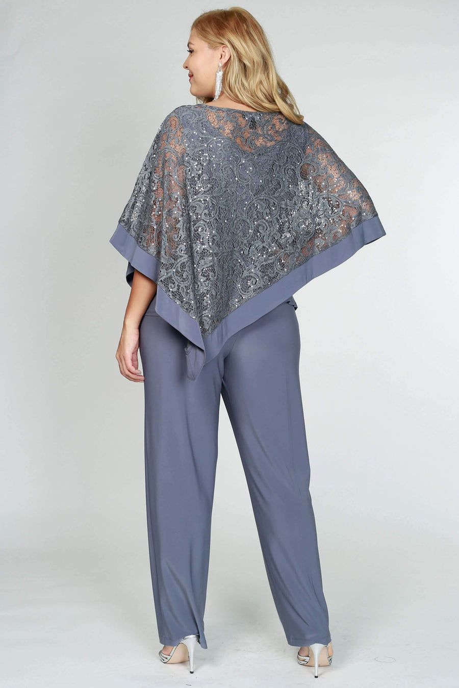 R&M Richards Plus Size Formal Cape Pant Suits - The Dress Outlet R&M Richards