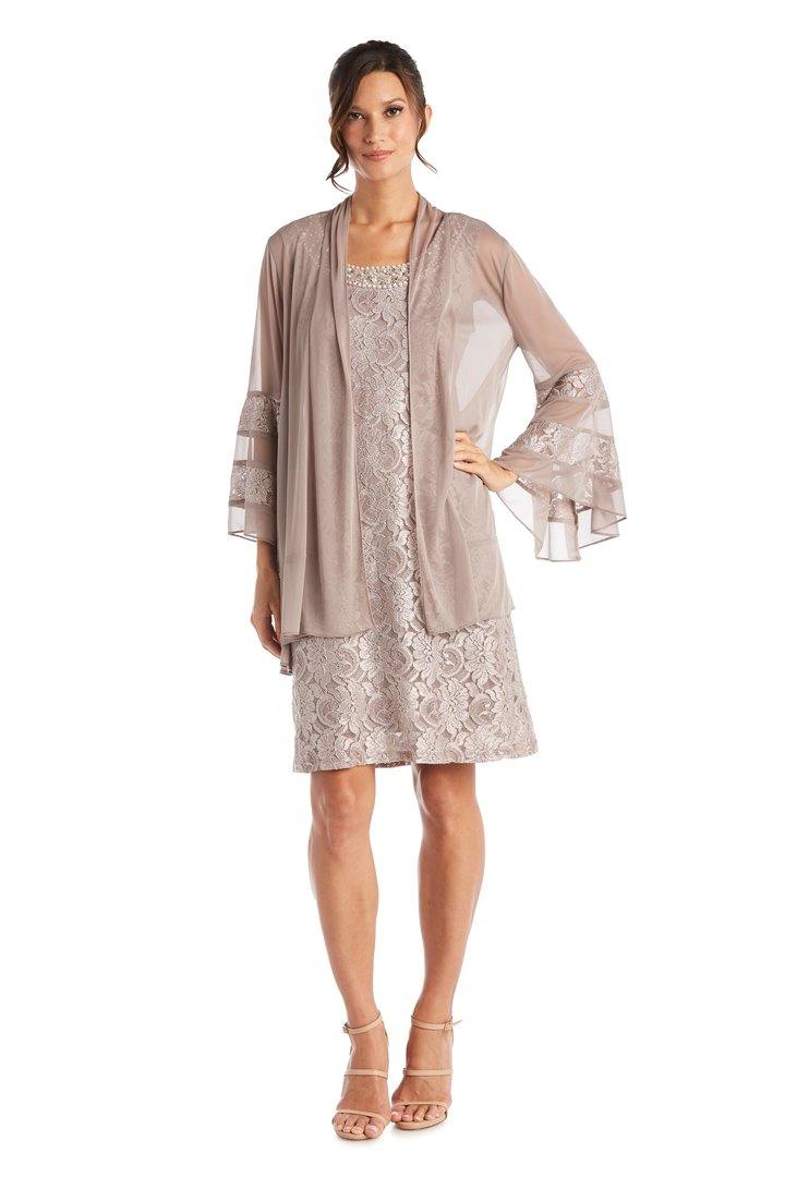 R&M Richards Chiffon Jacket Formal Dress 2421 - The Dress Outlet