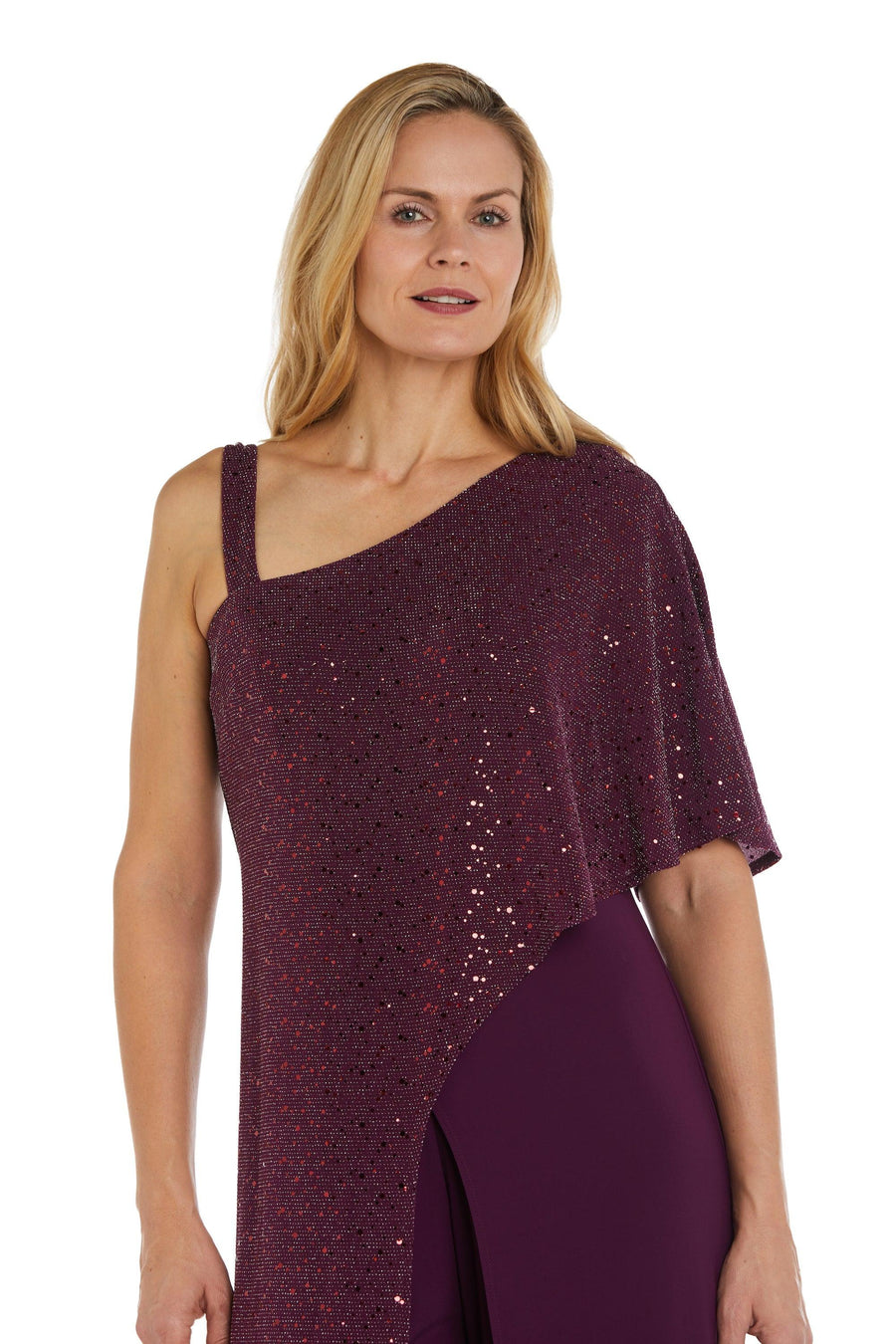 R&M Richards Jumpsuit Pant Sequined Overlay 3096 - The Dress Outlet