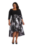 R&M Richards Plus Size High Low Dress 3131W - The Dress Outlet