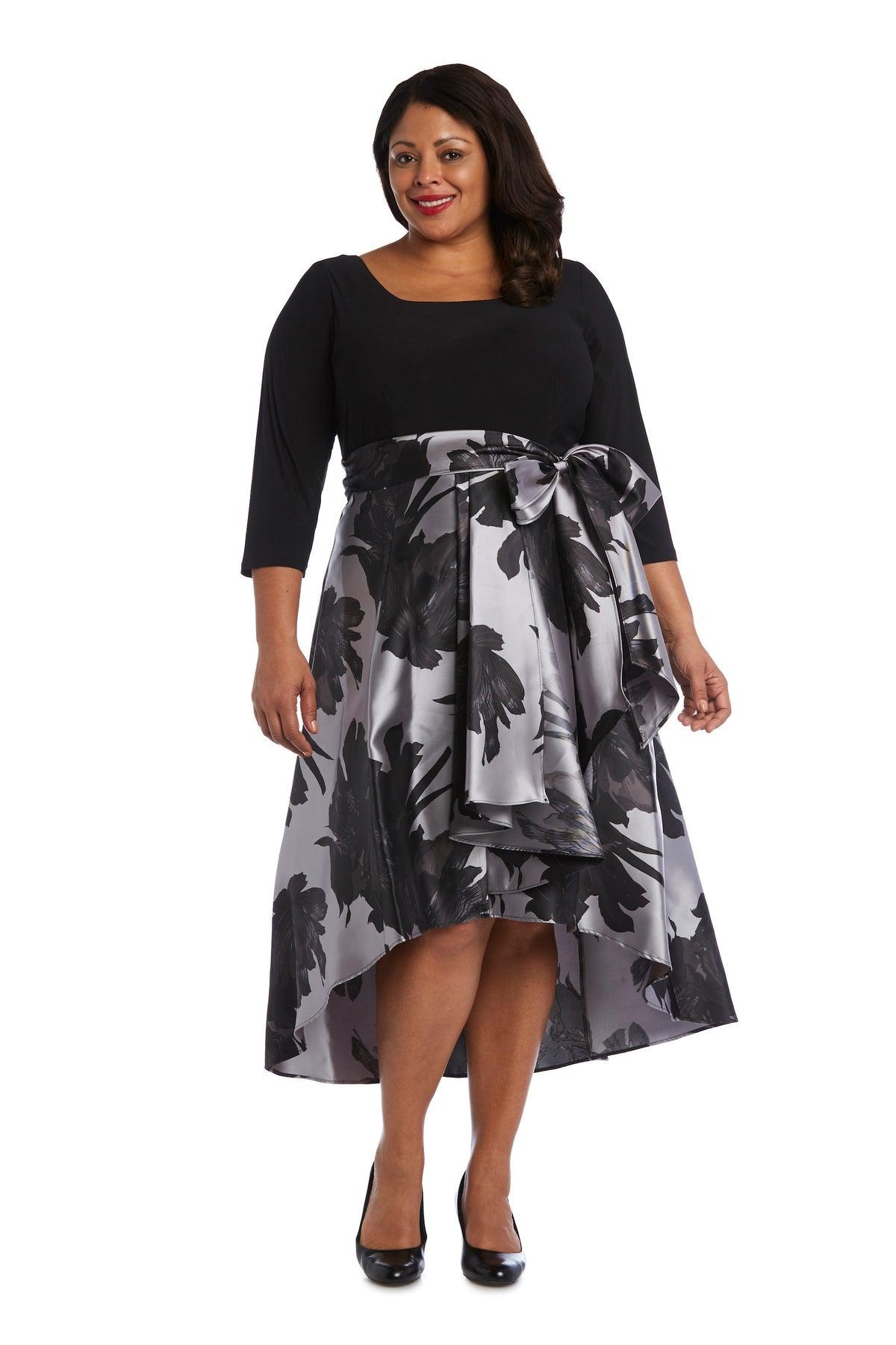 R&M Richards Plus Size High Low Dress 3131W - The Dress Outlet