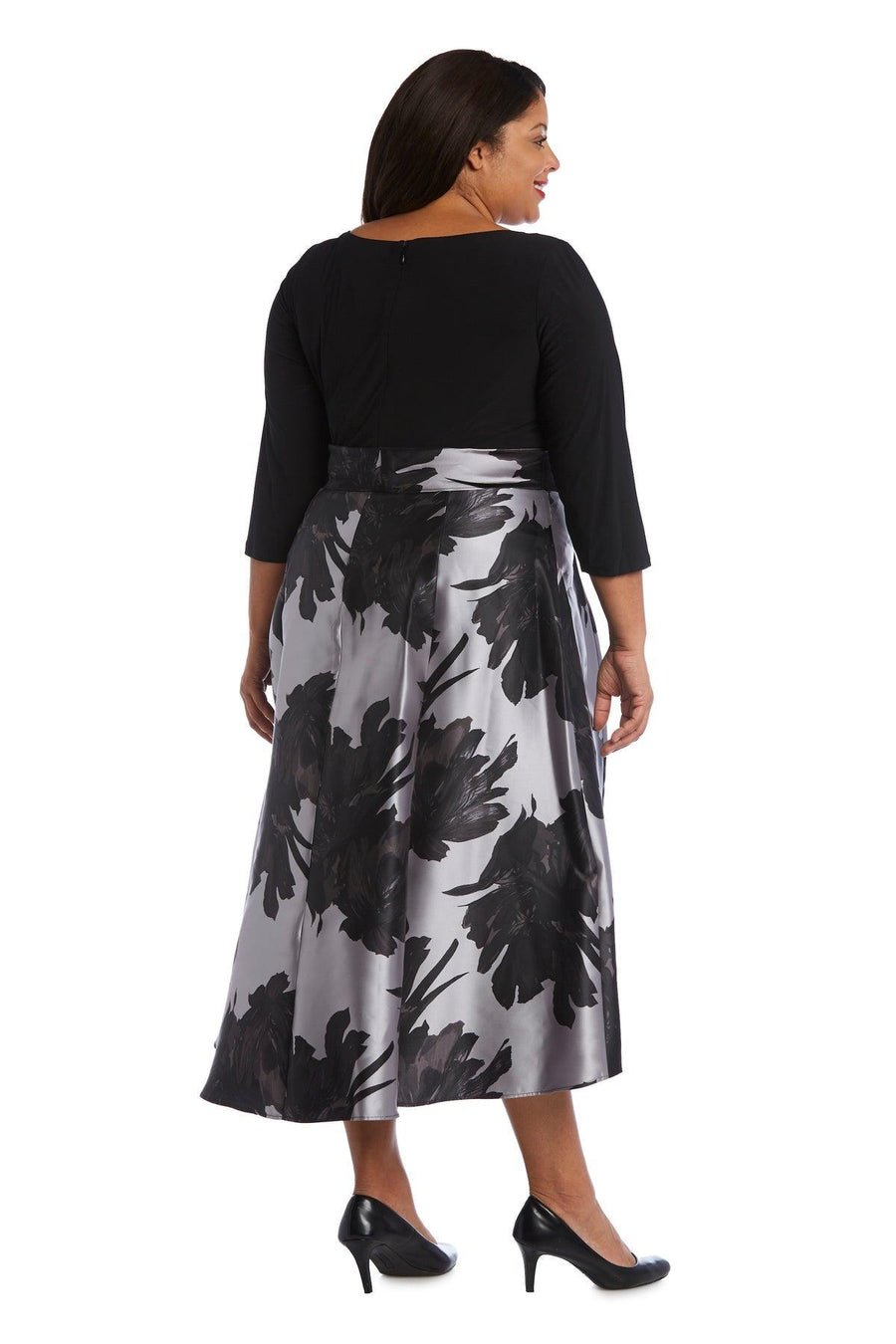 R&M Richards Plus Size High Low Dress 3131W - The Dress Outlet