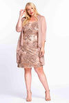 R&M Richards Short Formal Mother of Bride Dress - The Dress Outlet R&M Richards