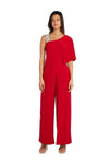 R&M Richards Asymmetric Jumpsuit with Overlay 3420 - The Dress Outlet