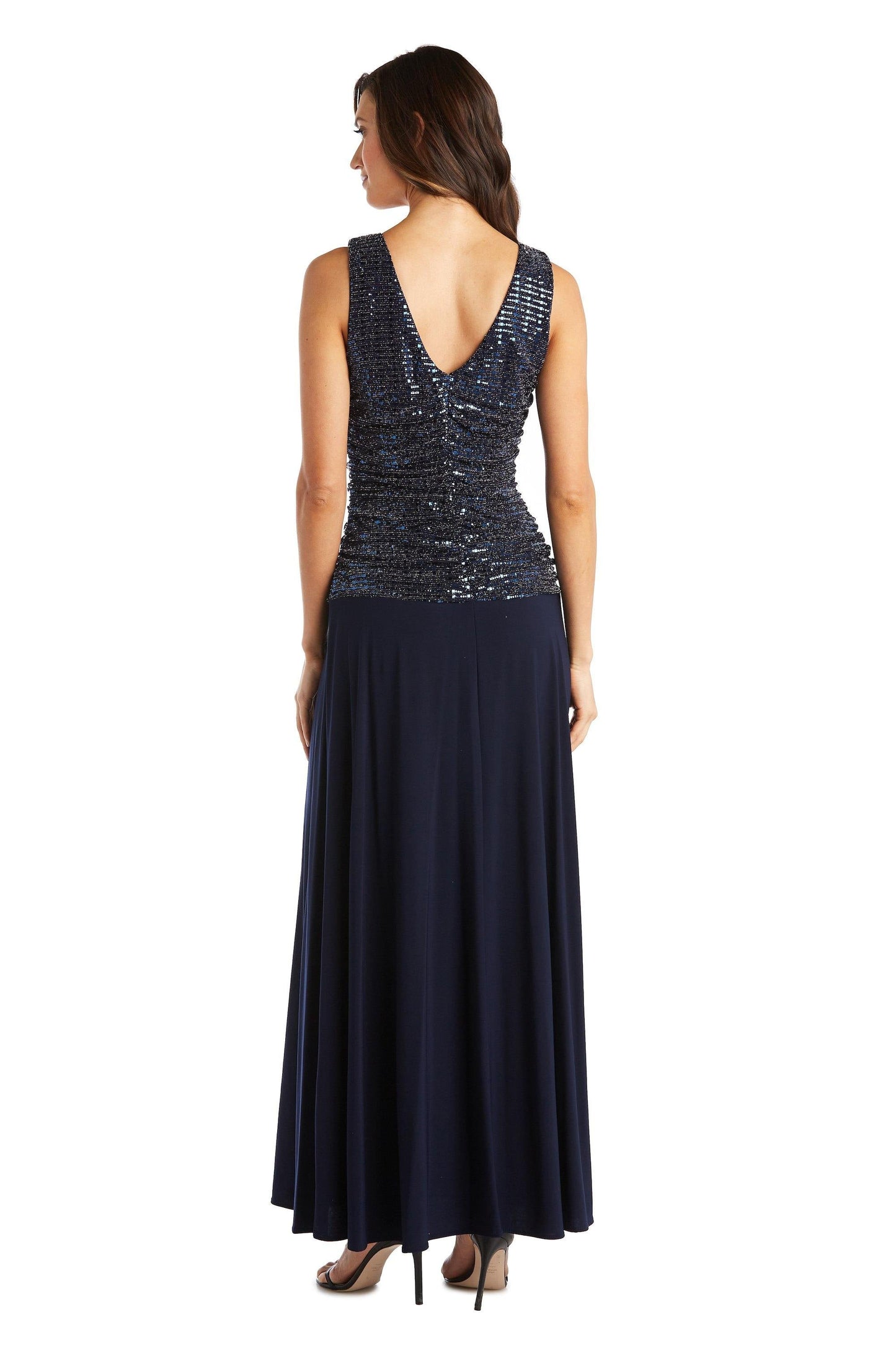 R&M Richards Long Mother of Bride Metallic Gown 3659 - The Dress Outlet