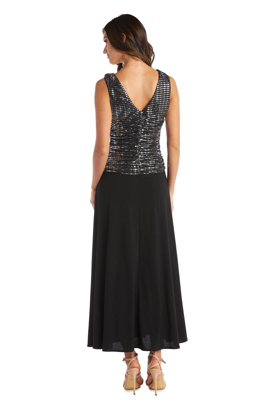 R&M Richards Long Mother of Bride Metallic Gown 3659 - The Dress Outlet