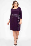 R&M Richards Short Plus Size Cocktail Dress - The Dress Outlet R&M Richards