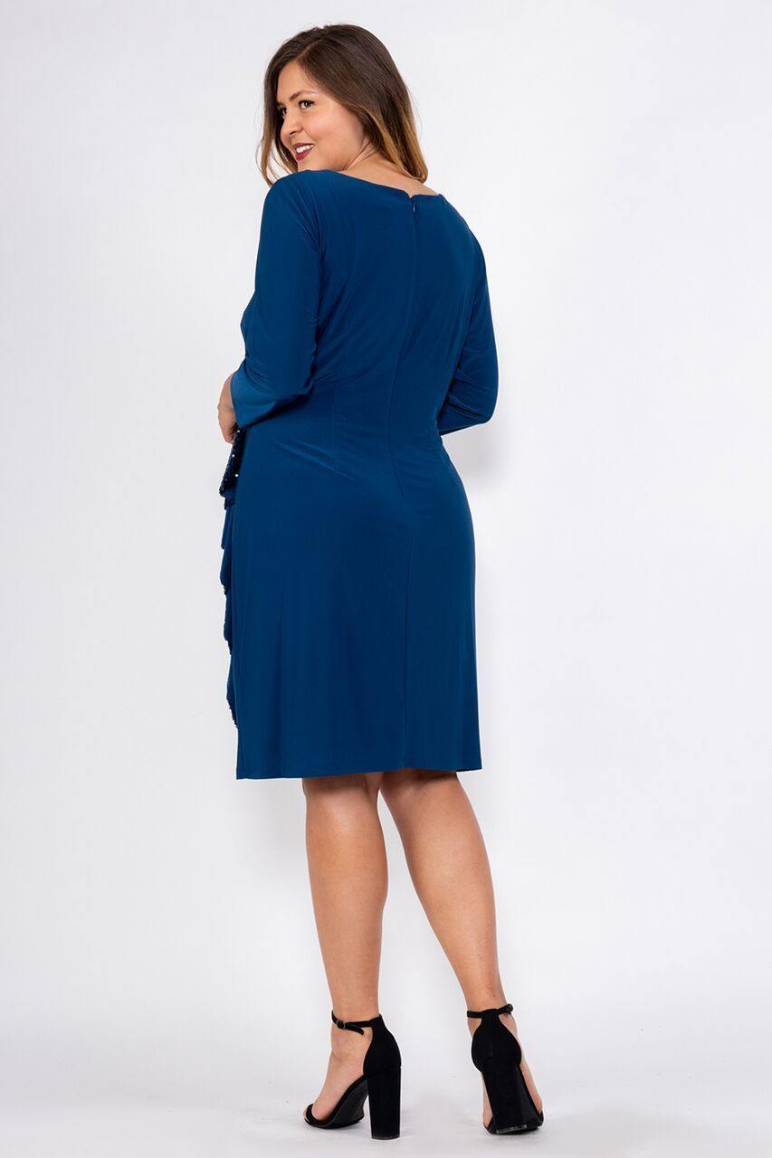 R&M Richards Short Plus Size Cocktail Dress - The Dress Outlet R&M Richards