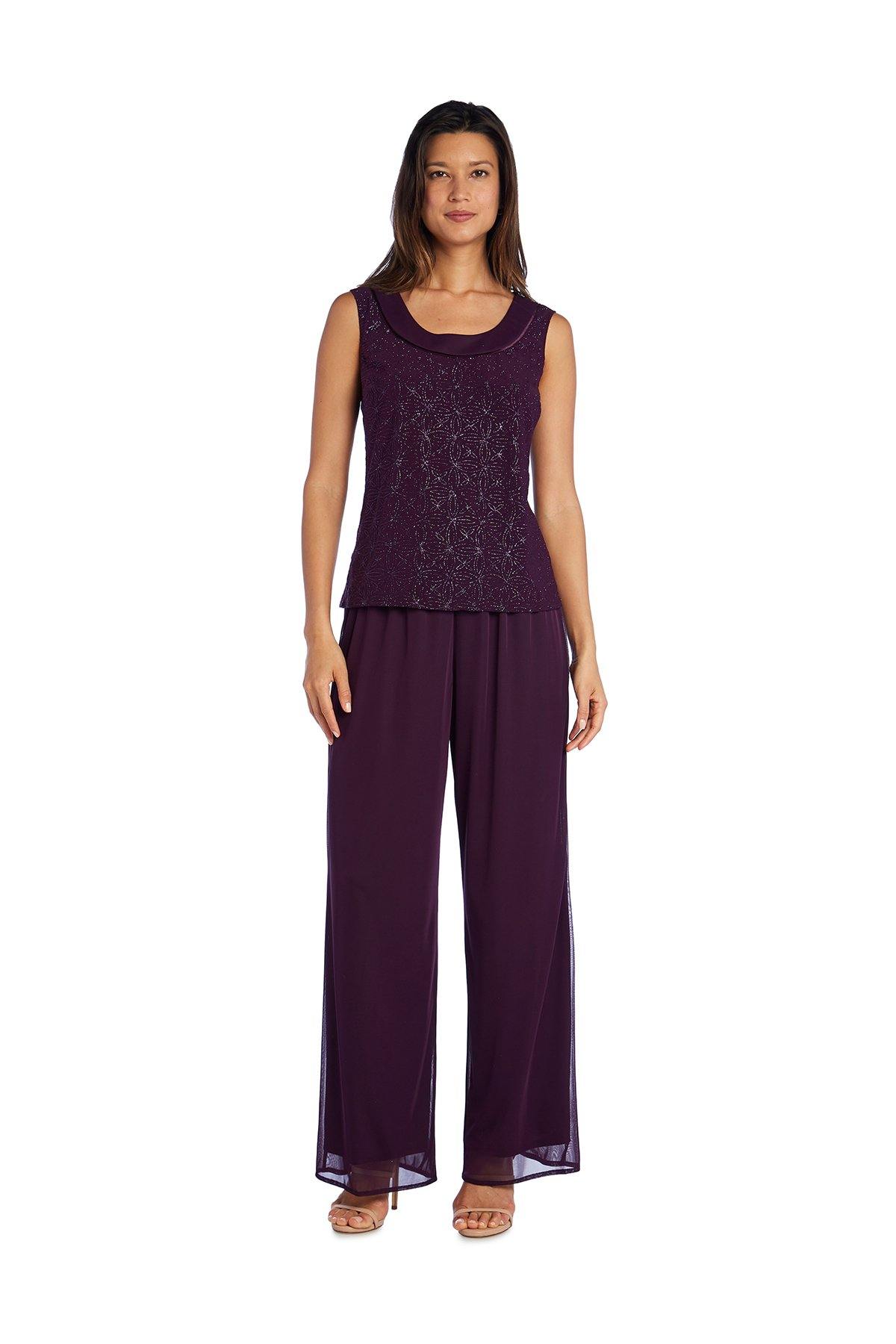 R&M Richards Charcoal Mother of the Bride Pansuit 5005 - The Dress Outlet