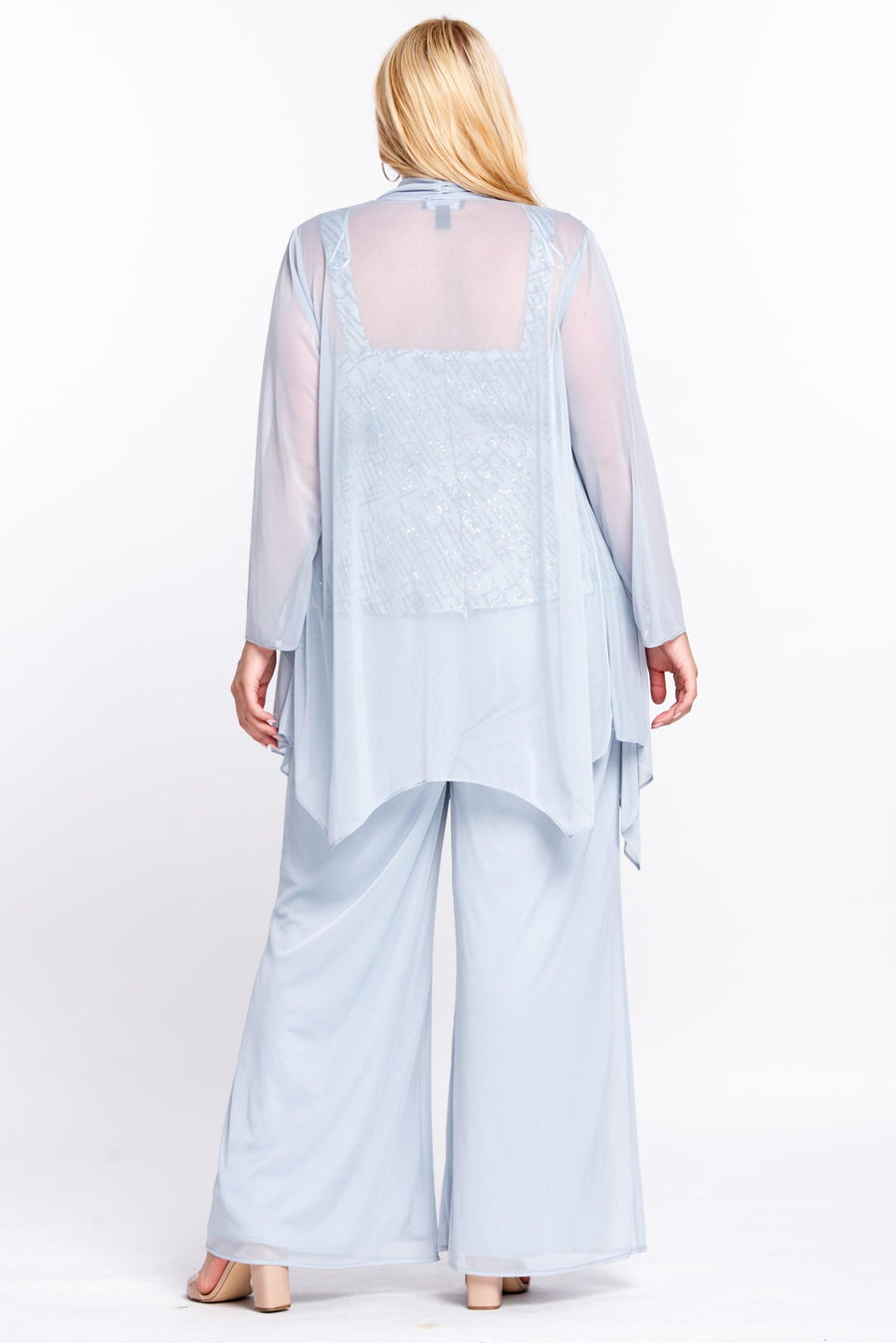 R&M Richards Formal Jacket Pant Suit Platinum - The Dress Outlet R&M Richards