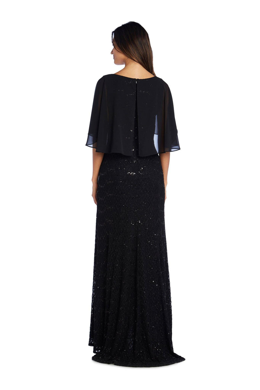 R&M Richards Long Mother of the Bride Lace Gown 5673 - The Dress Outlet