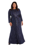R&M Richards Long Plus Size Evening Dress 5726W - The Dress Outlet