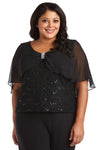R&M Richards Plus Pinch Social Top 5979W - The Dress Outlet