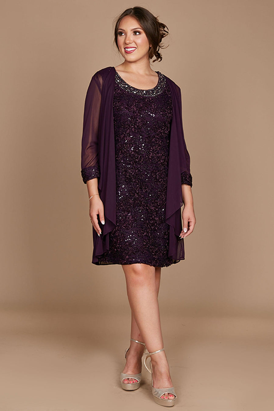 Mother of the Bride Dresses Mother of the Bride Short Dress Plum