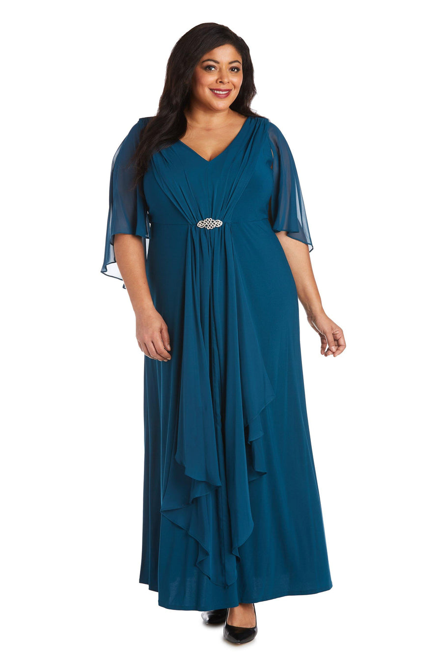 R&M Richards Long Formal Plus Size Dress 7329W - The Dress Outlet