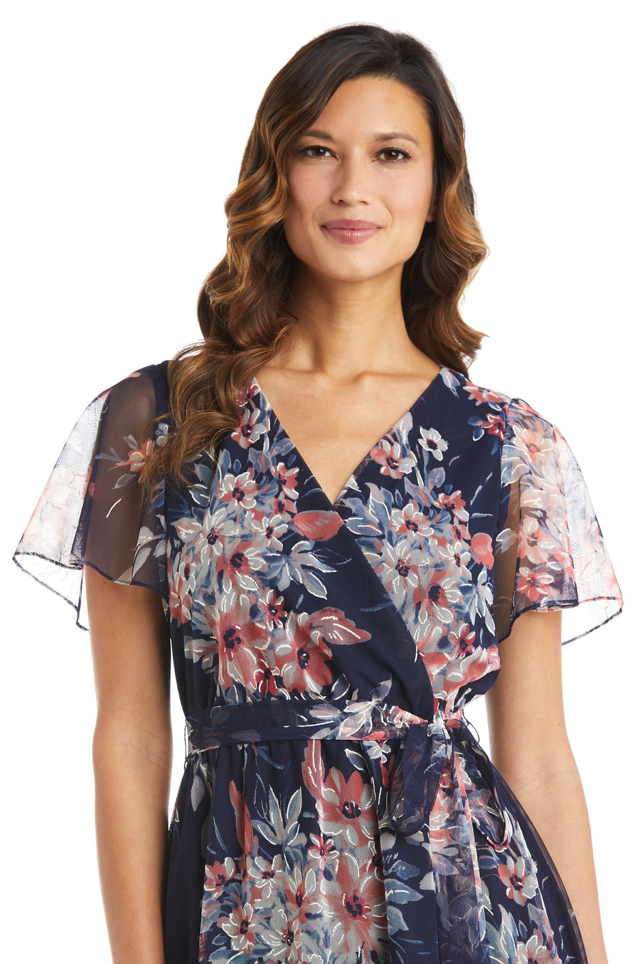 R&M Richards  High Low Print Dress 7790 - The Dress Outlet