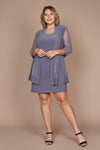 R&M Richards Short Mother of the Bride Formal Dress Charcoal