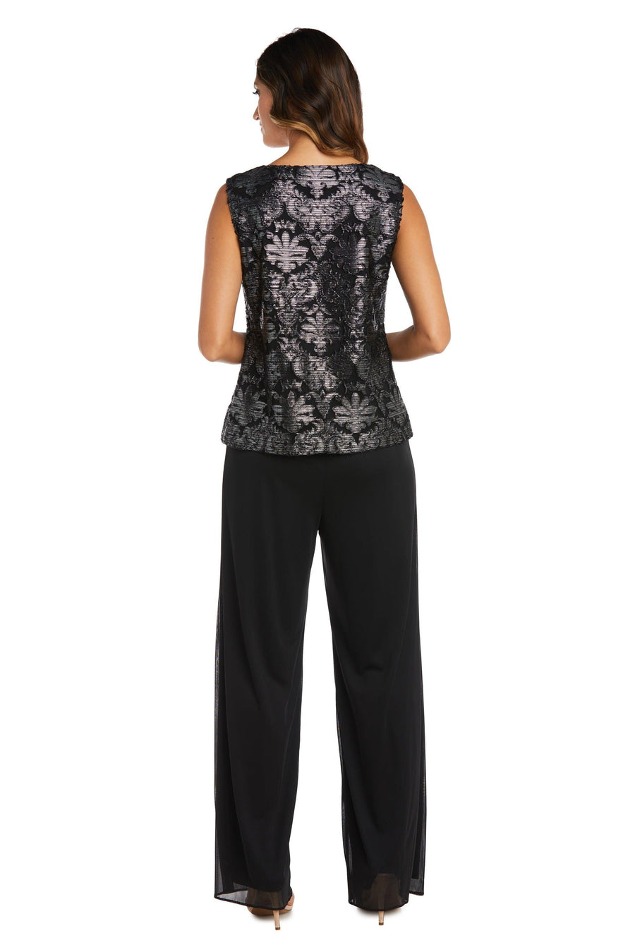 R&M Richards Formal Beaded Duster Pant Suit 7676 - The Dress Outlet