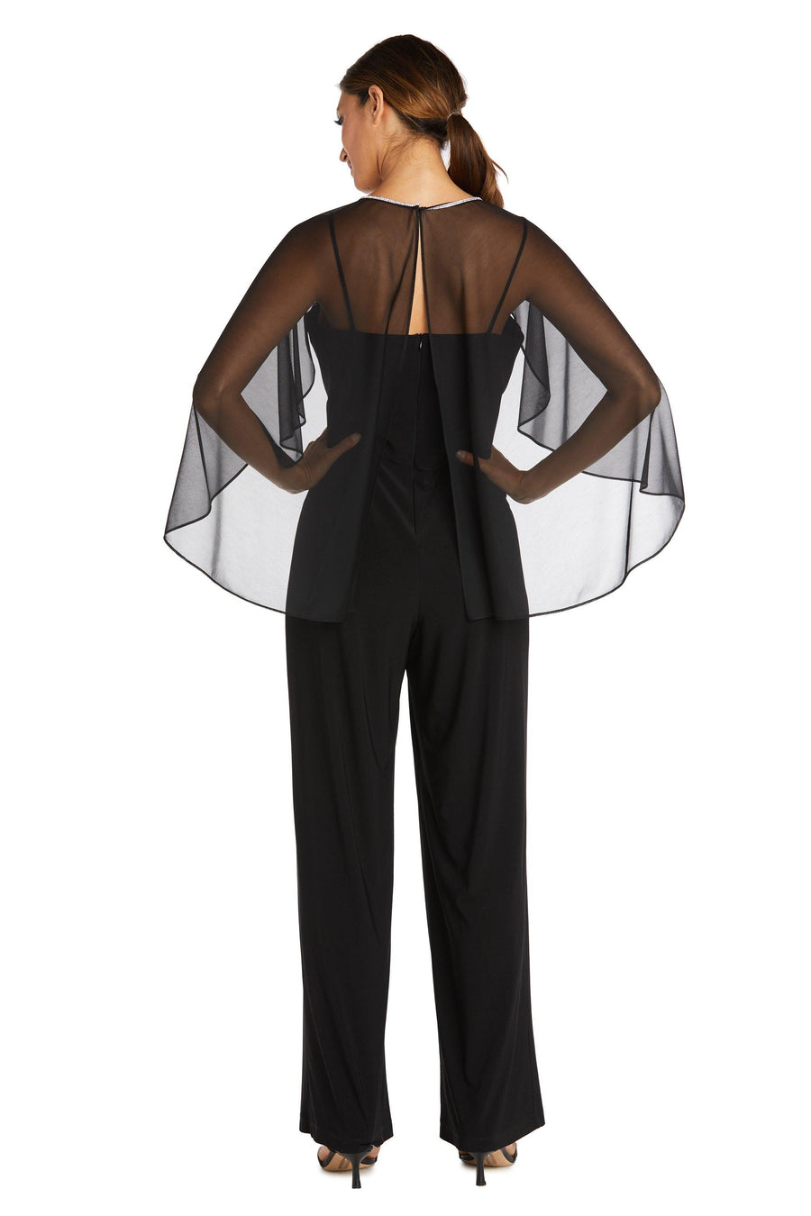 R&M Richards Formal Capelet Jumpsuit 2504P - The Dress Outlet
