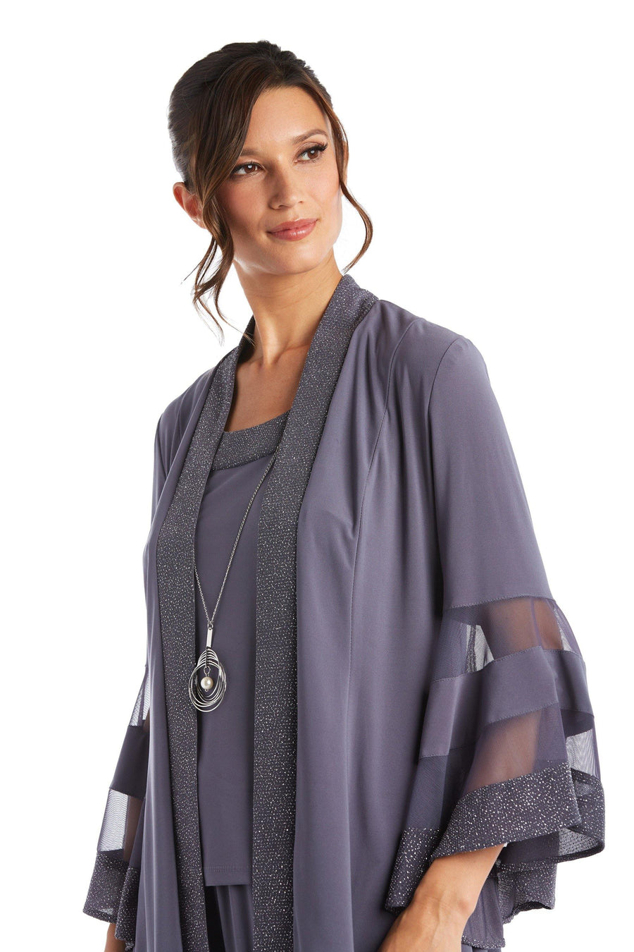 R&M Richards Formal Duster Jacket Pant Set 7241 - The Dress Outlet