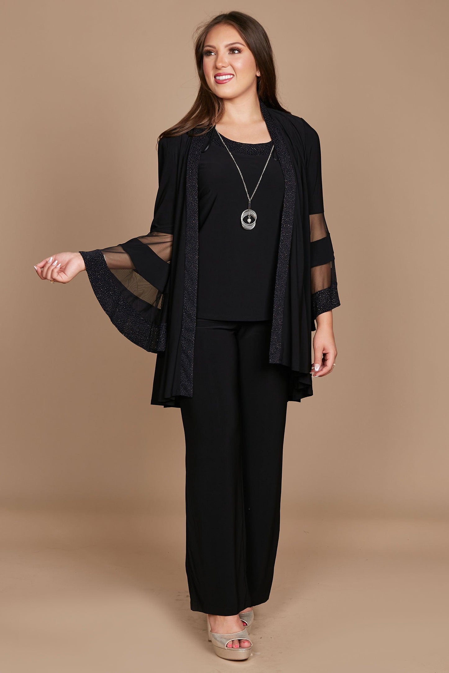 R&M Richards Formal Duster Jacket Pant Set CLEARANCE - The Dress Outlet