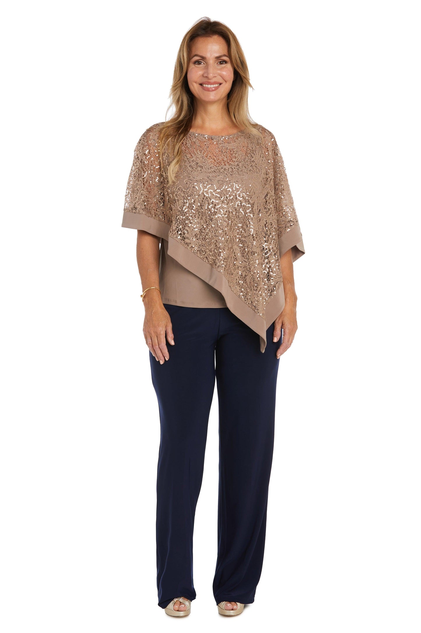 R&M Richards Formal Lace Poncho Top 2117 - The Dress Outlet