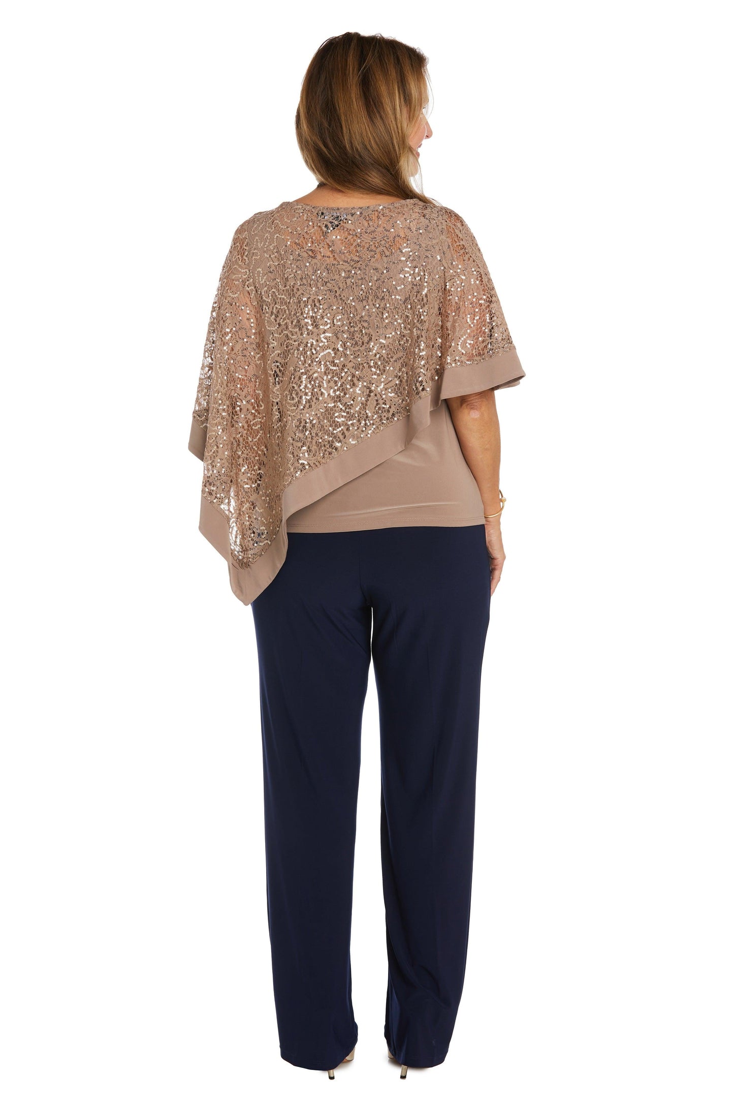 R&M Richards Formal Lace Poncho Top 2117 - The Dress Outlet