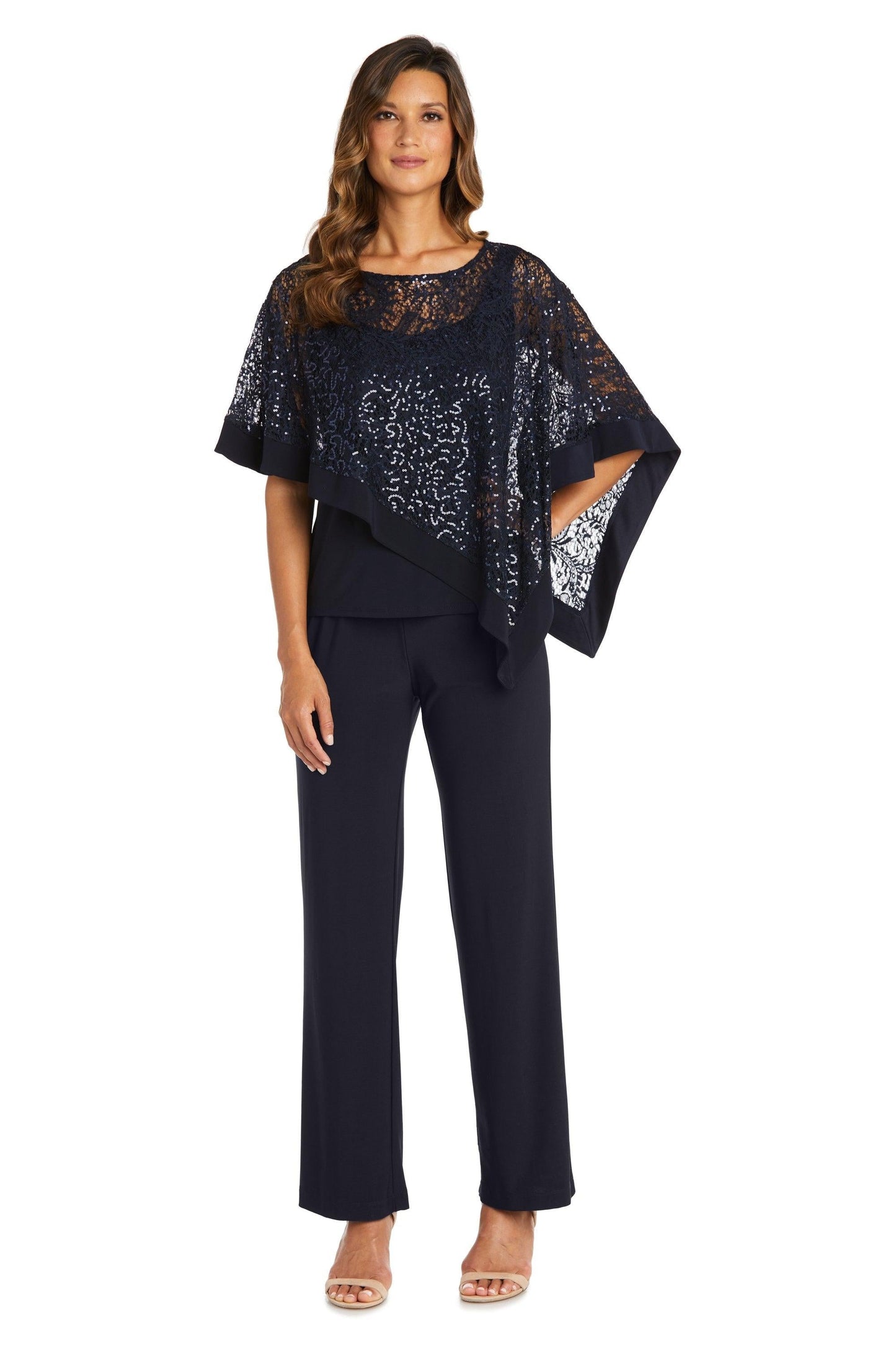 R&M Richards Formal Lace Poncho Top 2117 - The Dress Outlet