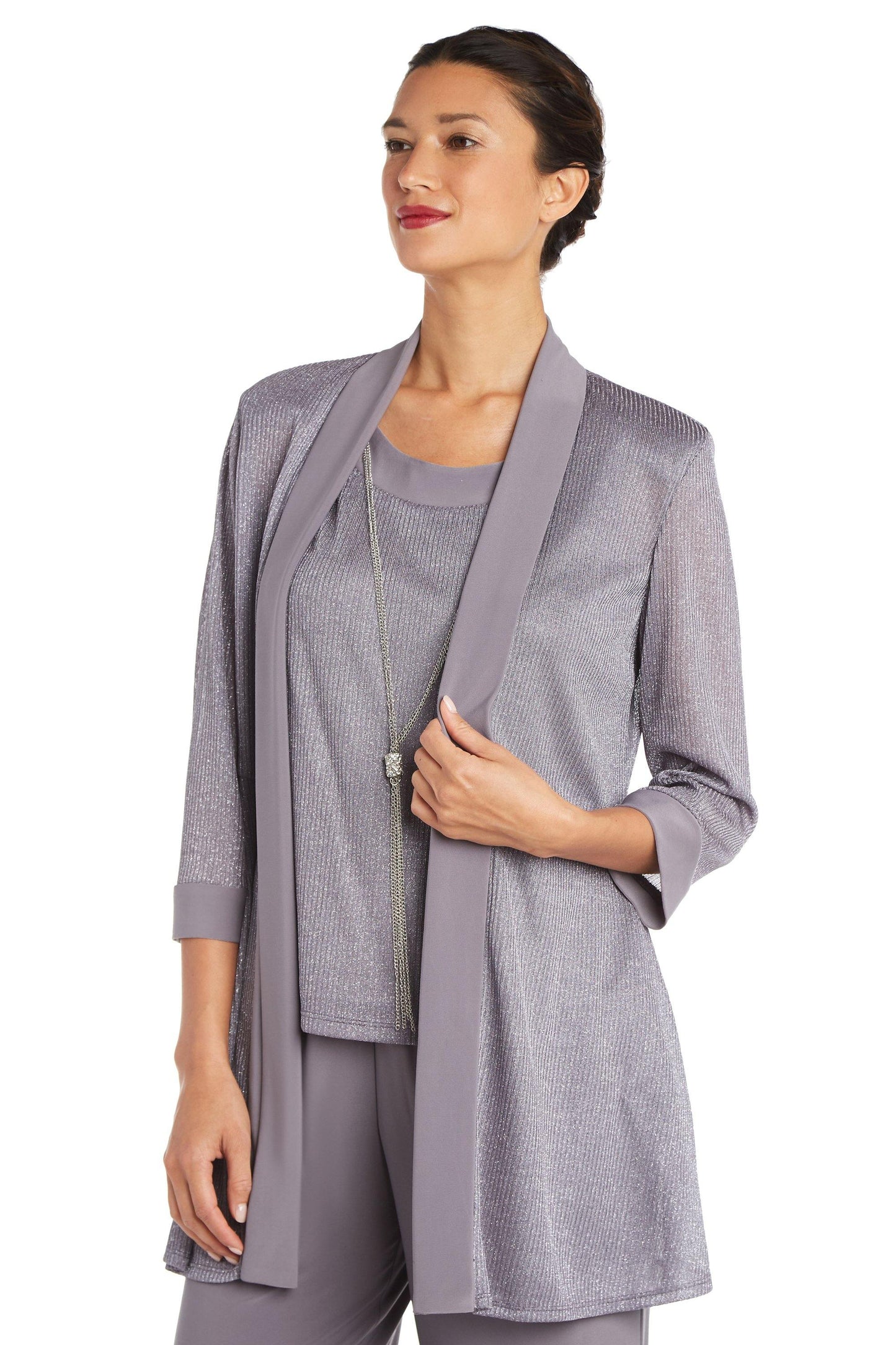 R&M Richards Formal Metallic Petite Pant Suit 1782P - The Dress Outlet