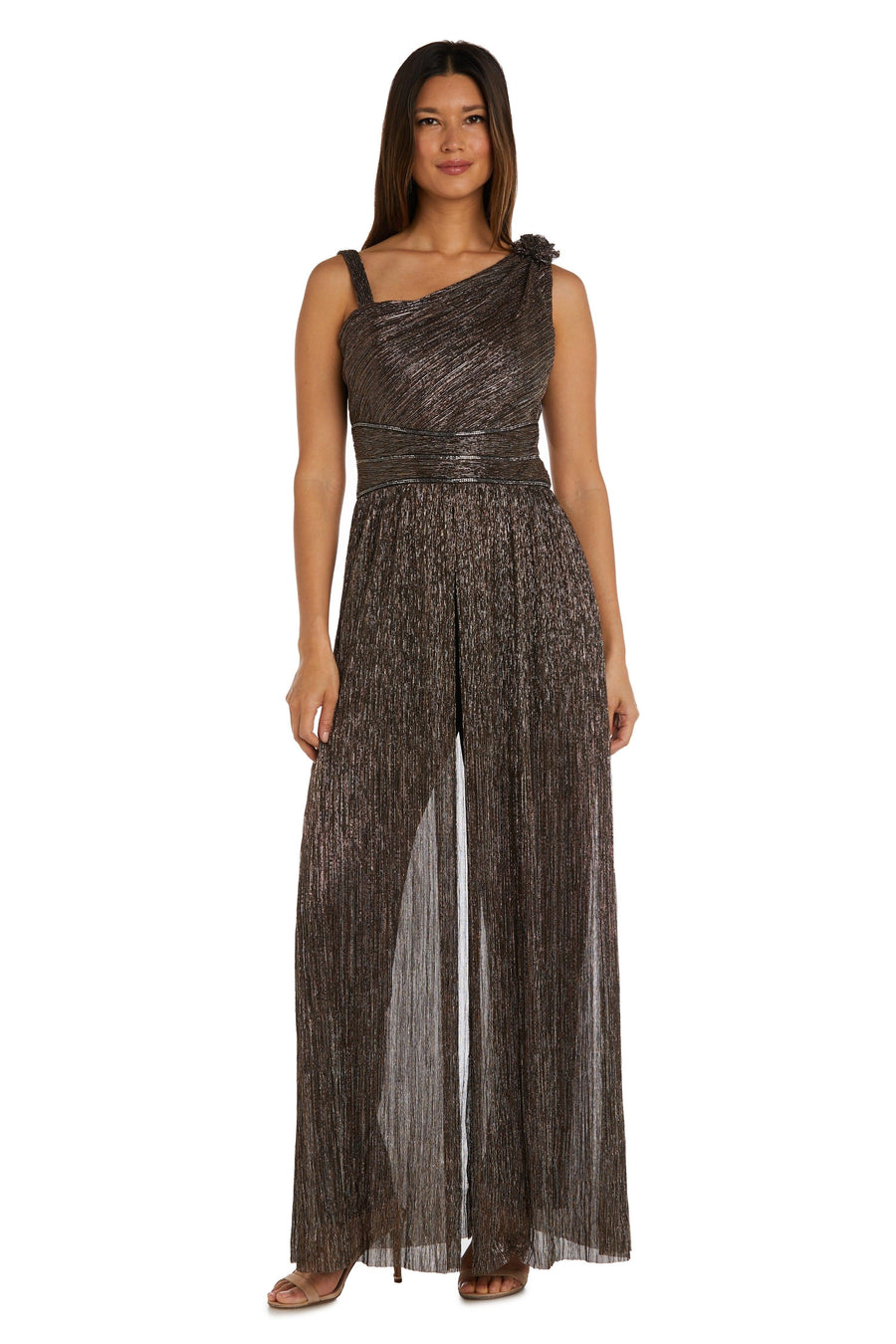 R&M Richards Formal One Shoulder Jumpsuit 9628 - The Dress Outlet