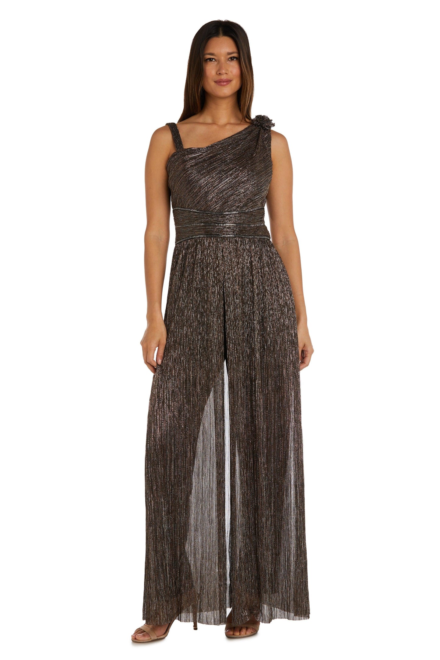 R&M Richards Formal One Shoulder Jumpsuit 9628 - The Dress Outlet
