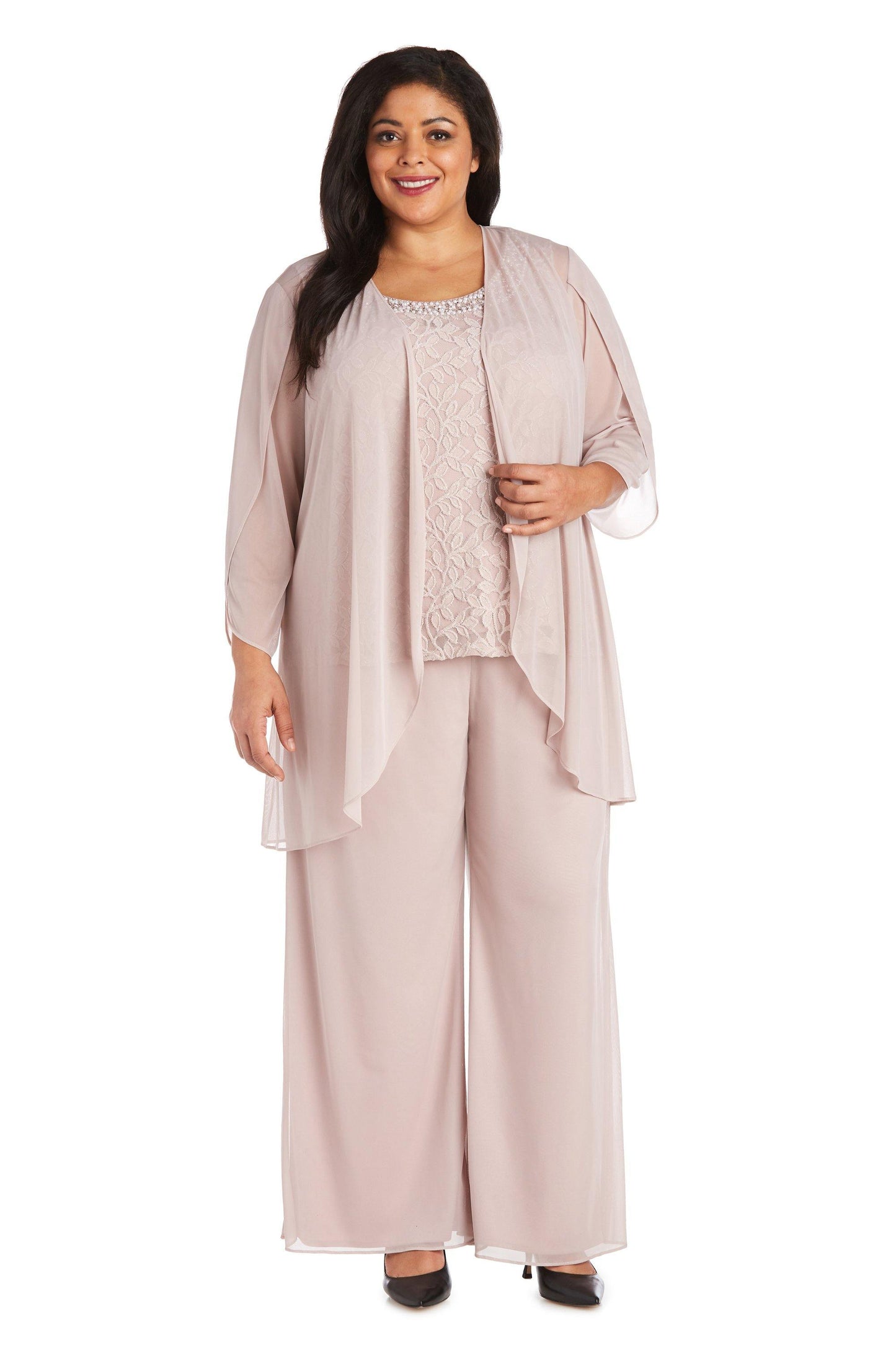 R&M Richards Formal Plus Size Jacket Pant Suit 2439W - The Dress Outlet