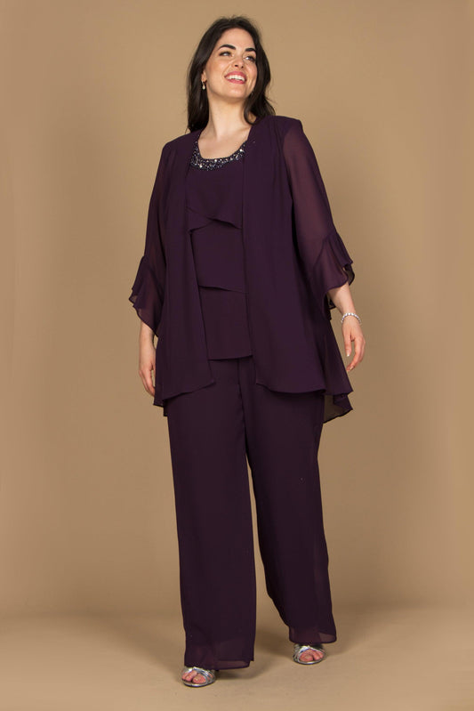R&M Richards Formal Plus Size Pantsuit Set RM9042W - The Dress Outlet