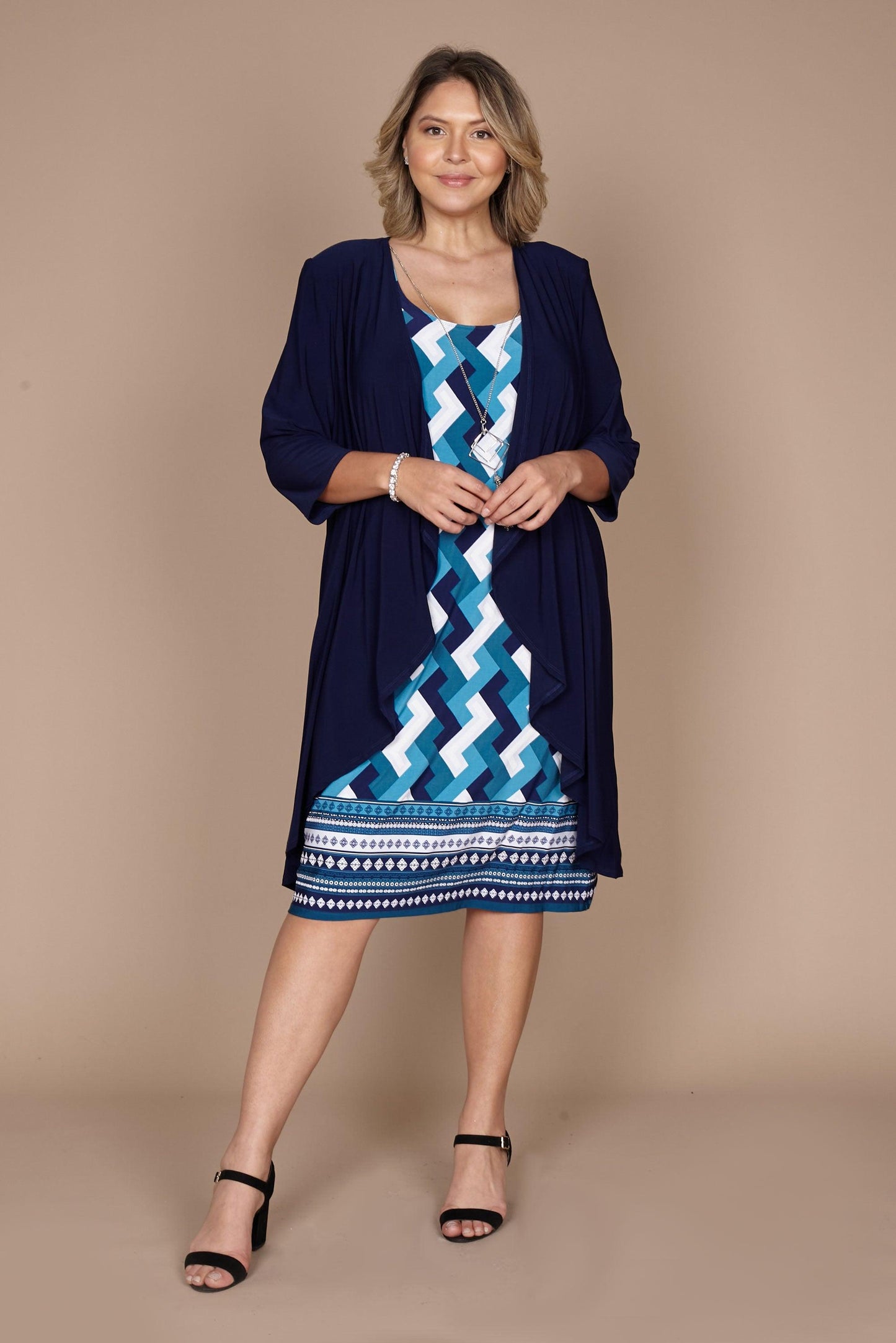 R&M Richards Formal Short Plus Size Dress 7997W - The Dress Outlet