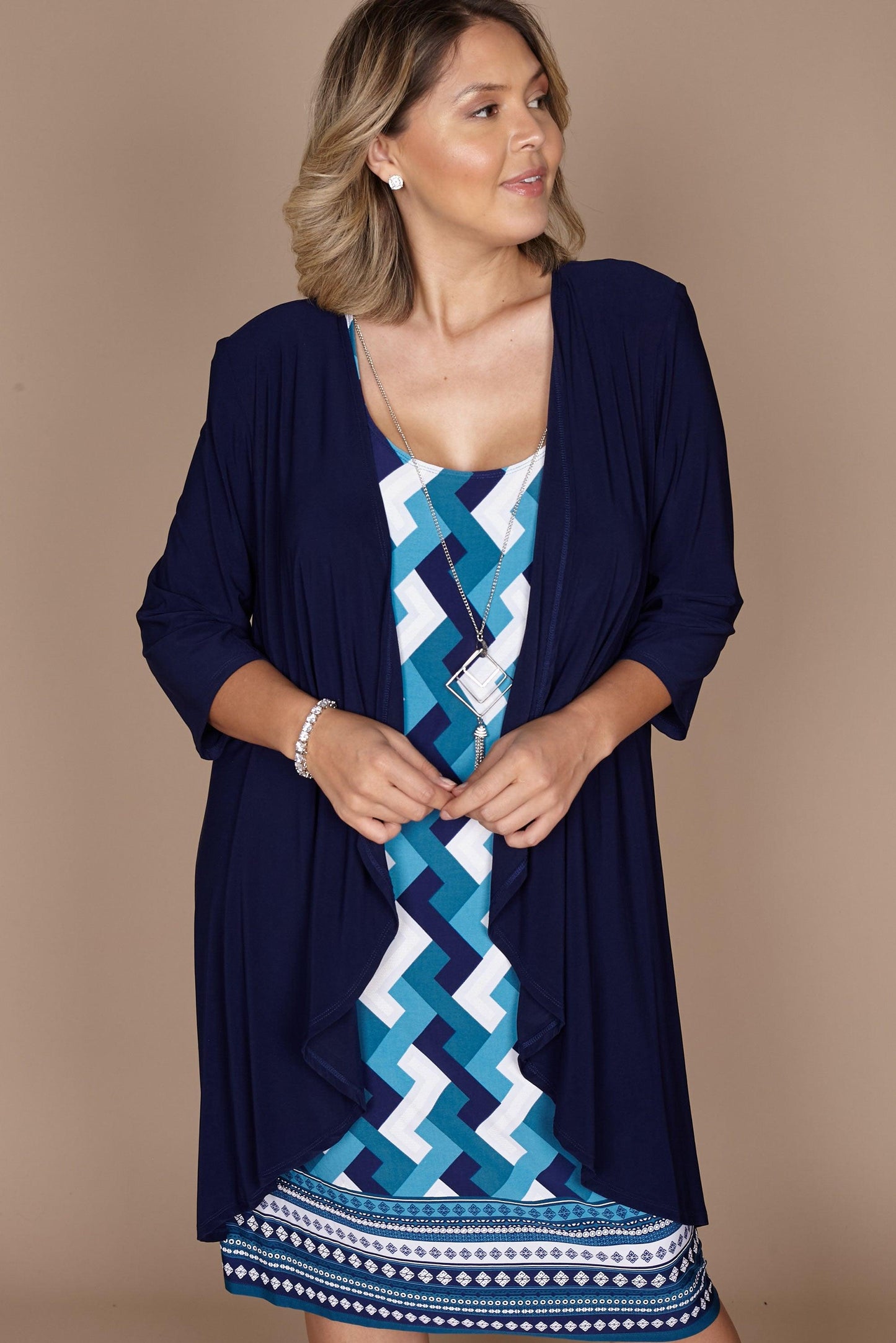 R&M Richards Formal Short Plus Size Dress 7997W - The Dress Outlet