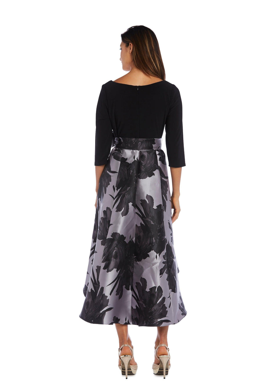 R&M Richards High Low Long Sleeve Formal Dress 3131 - The Dress Outlet