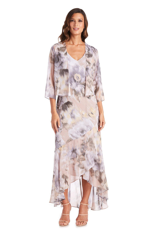 R&M Richards High Low Petite Jacket Dress 7736P - The Dress Outlet