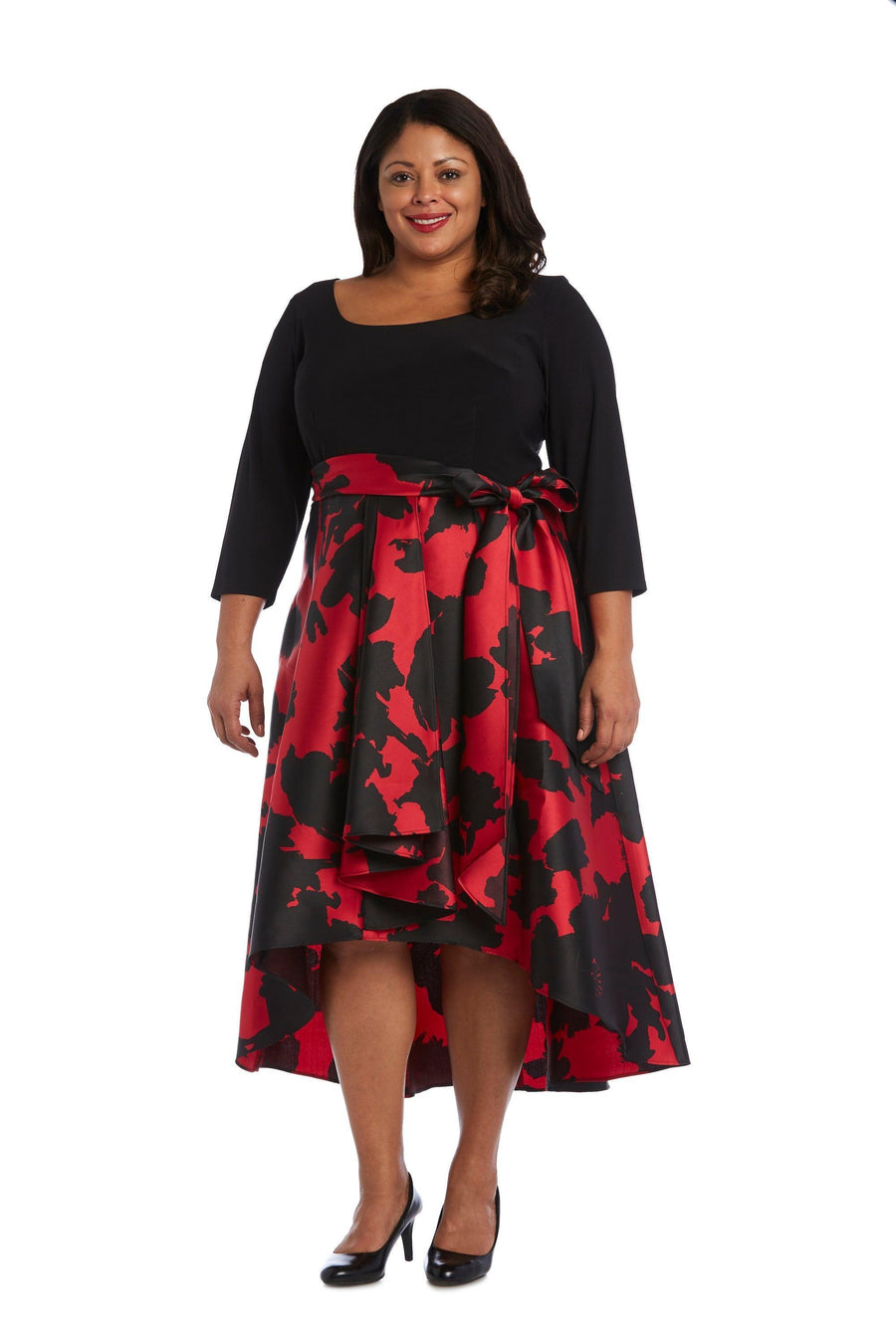 R&M Richards High Low Plus Size Cocktail Dress 1621W - The Dress Outlet