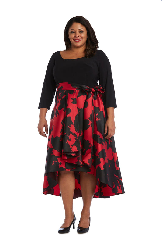 R&M Richards High Low Plus Size Cocktail Dress 1621W - The Dress Outlet