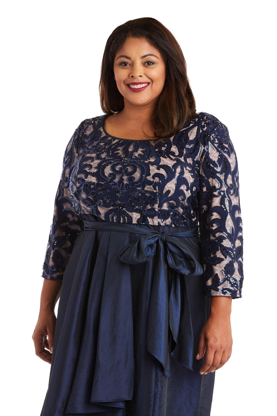 R&M Richards High Low Plus Size Dress 5766W - The Dress Outlet